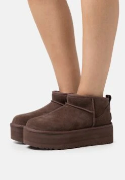 Ugg Classic Ultra Mini Platform - Enkellaarsjes Met Plateauzool - Burnt Cedar